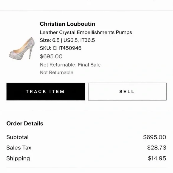 Crystal Embellished Christian Louboutin heels - Picture 11 of 11